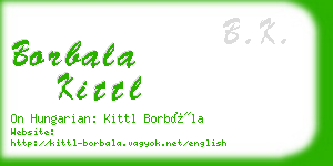 borbala kittl business card